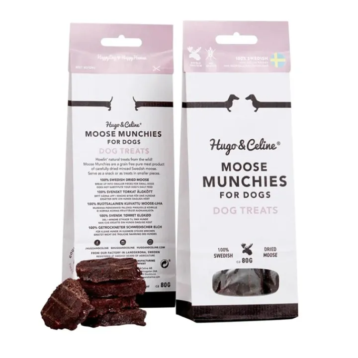 Hugo & Celine Moose Meat Treats Dog Treat 80g Discount