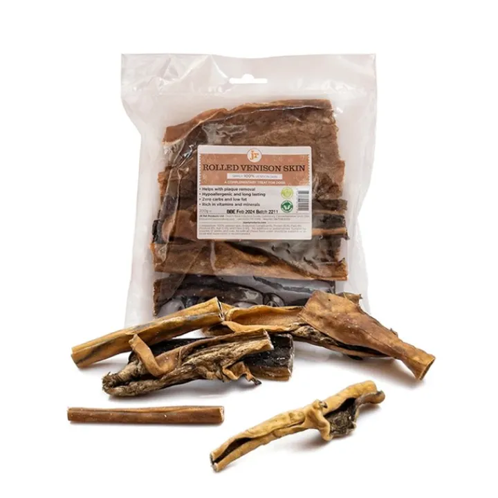 JR Venison Skin Dog Treats 200g Clearance