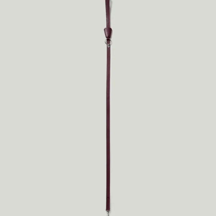 Lily & Leo Leather Flat Dog Lead Oxblood Discount