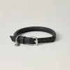Lily & Leo Leather Rolled Dog Collar Black Discount