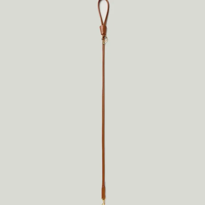 Lily & Leo Leather Rolled Dog Lead Tan Hot
