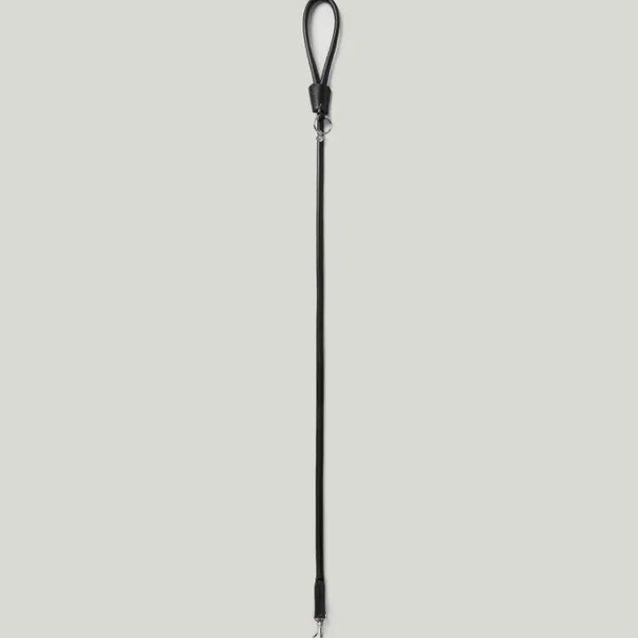 Lily & Leo Leather Rolled Dog Lead Black Discount