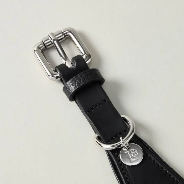 Lily & Leo Leather Whippet Collar Black Hot