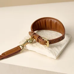 Lily & Leo Leather Whippet Collar Tan Sale