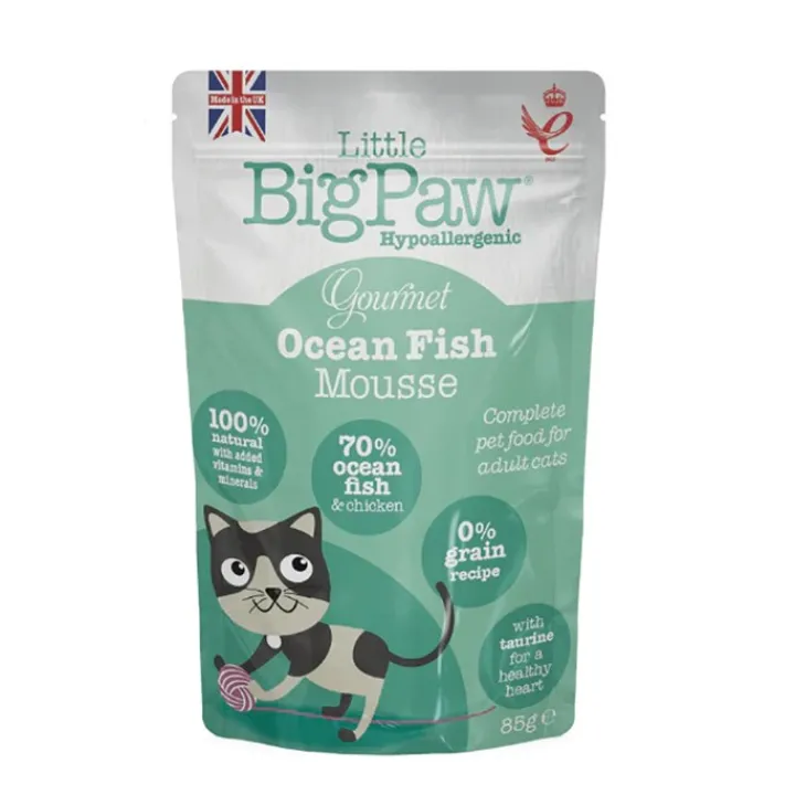 Little Big Paw Atlantic Ocean Fish Mousse Cat Food 85g Hot