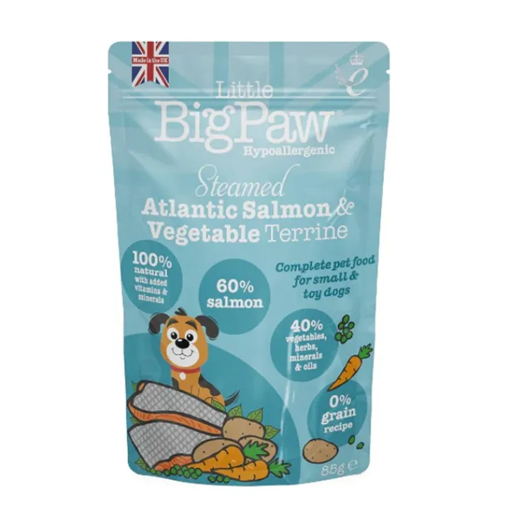 Little Big Paw Atlantic Salmon & Veg Dog Food 85g Clearance