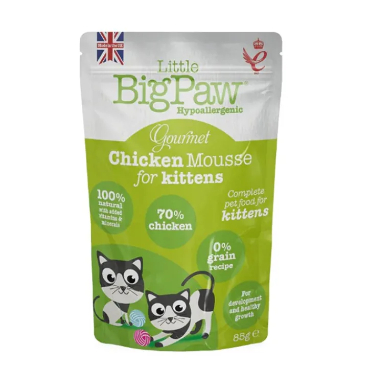 Little Big Paw Chicken Mousse Kittens Cat Food 85g Clearance