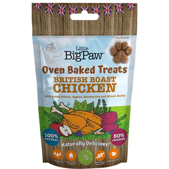 Little Big Paw Oven Baked British Roast Chicken Dog Treats 130g Outlet