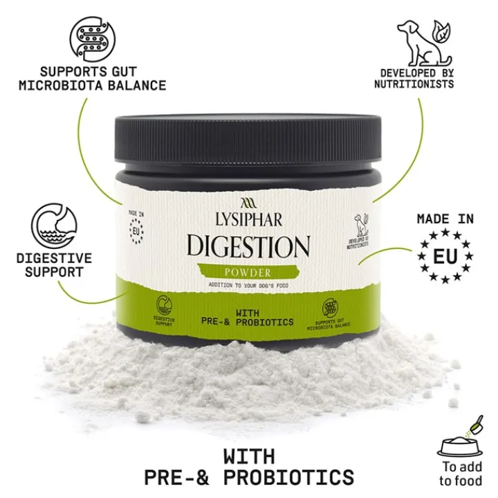Lysiphar Digestion Powder Supplement for Dogs 200g Hot