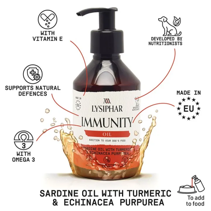 Lysiphar Immunity Oil Supplement for Dogs 250ml Outlet
