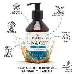 Lysiphar Skin & Coat Oil Supplement for Dogs 250ml Fashion