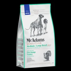 McAdams Sensitive Turkey Medium / Large Breed Dry Dog Food New