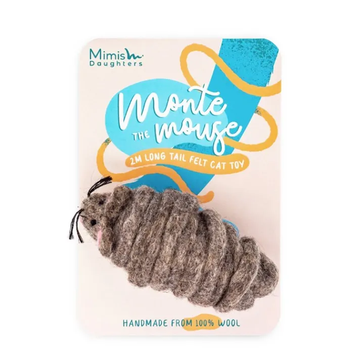 Mimi's Daughters Monte Mouse Cat Toy Grey Fashion
