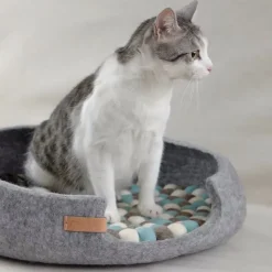Mishum Simona Silver & Blue Cat Bed Online
