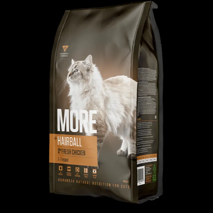 MORE Hairball Chicken Adult Cat Dry Food Hot