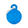 My Family ID Tag Circle Blue Small New