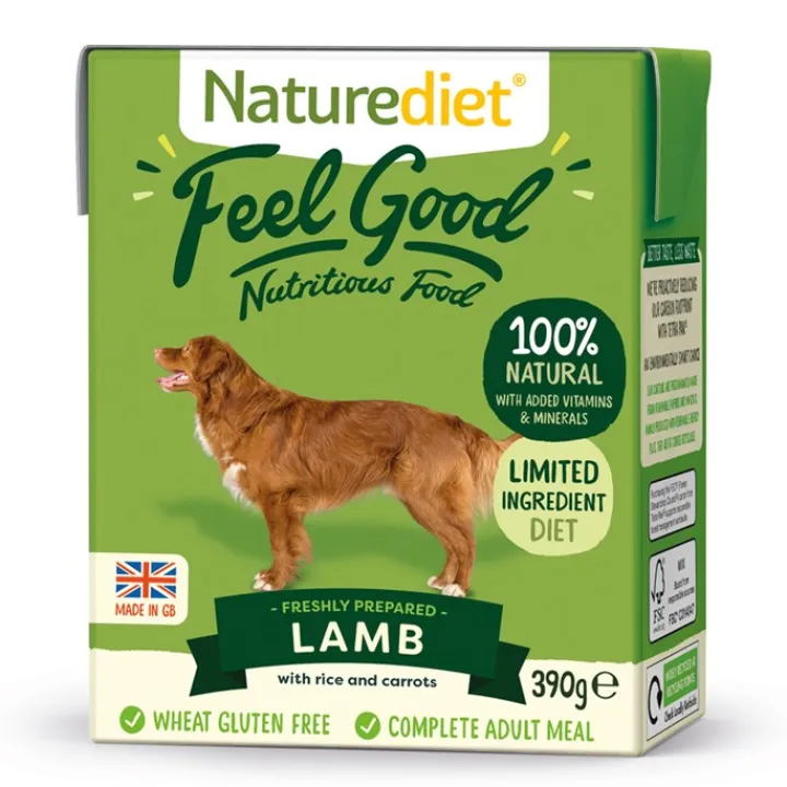 Naturediet Feel Good Lamb Wet Dog Food 390g Clearance