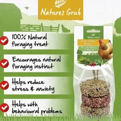 Natures Grub Peck 'N' Play Treat 240g Hot