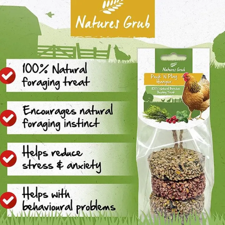 Natures Grub Peck 'N' Play Treat 240g Hot