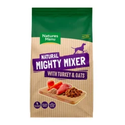 Natures Menu Mighty Mixer Biscuit Turkey & Oats Dog Food 2kg Hot