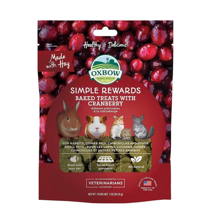Oxbow Simple Rewards Baked Small Animal Treat Cranberry 60g Sale