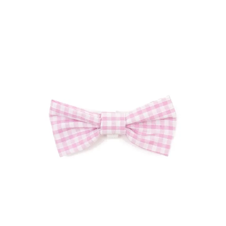 Portabello Pup Pink Gingham Cat Bow Tie Best