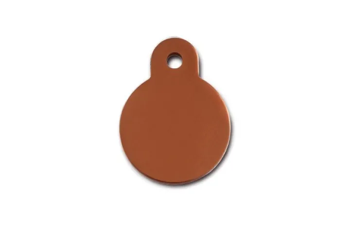 Quick Tag Circle Bronze Small ID Tag New