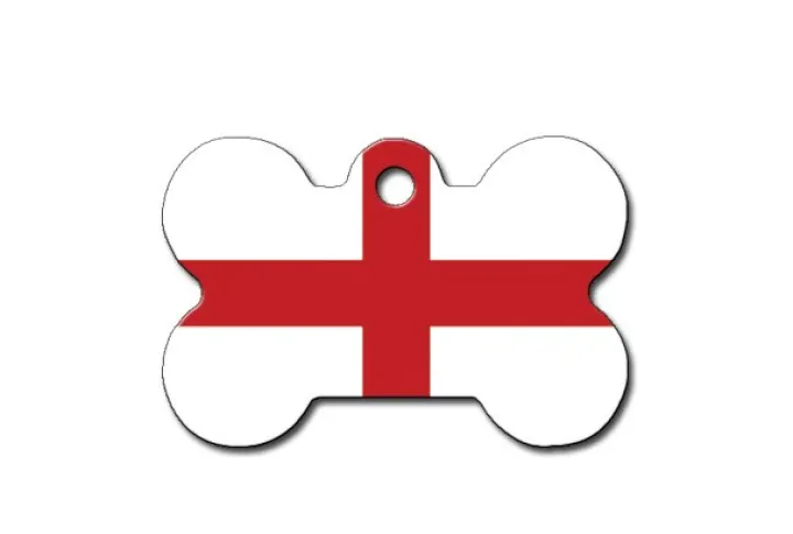 Quick Tag England Flag Bone ID Tag Sale