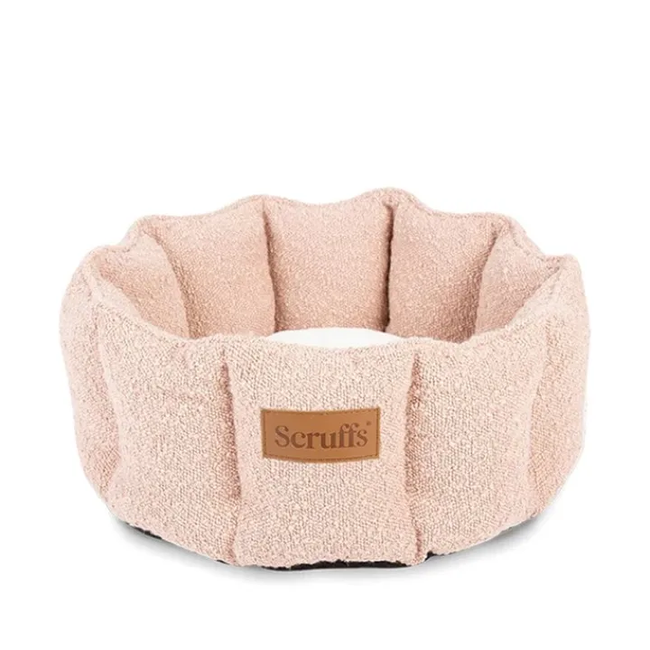 Scruffs Boucle Round Cat Bed Pink Best