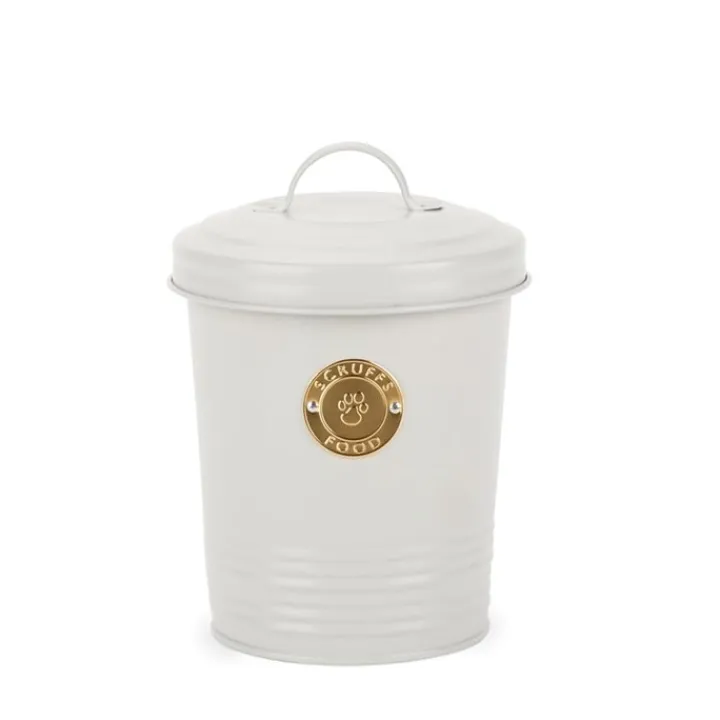 Scruffs Cantina 2L Steel Storage Treat Tin Set Light Grey Outlet