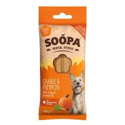 Soopa Carrot & Pumpkin Dental Sticks 100g Clearance