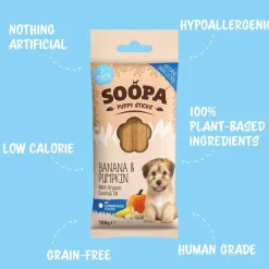 Soopa Puppy Banana and Pumpkin Dental Sticks 100g Outlet