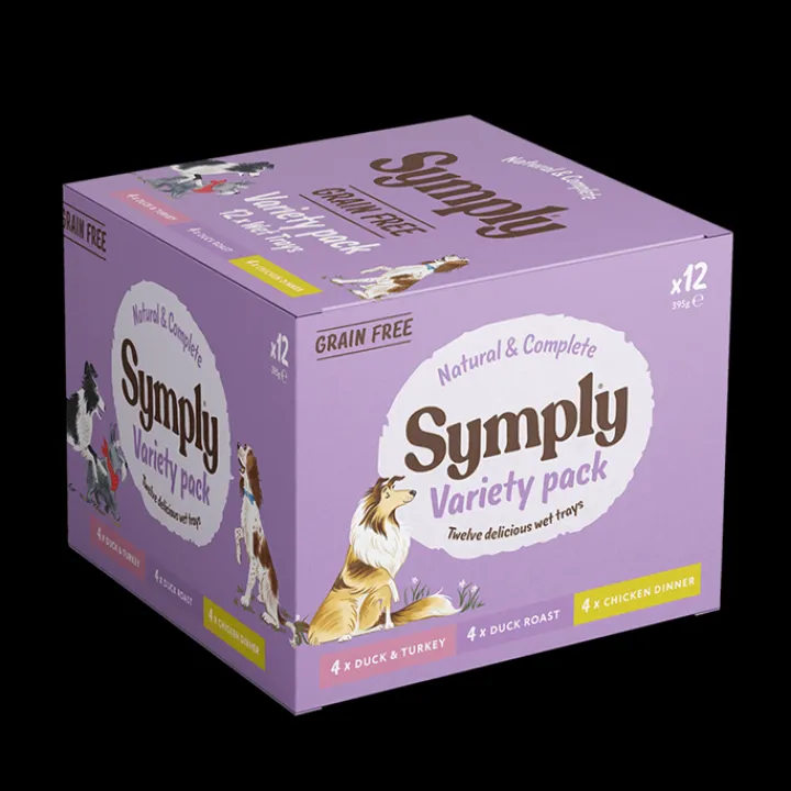 Symply Variety Pack Grain Free Wet Dog Food 395g x 12 Online