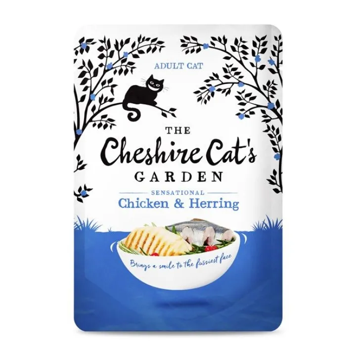 The Cheshire Cat's Garden Chicken & Herring Wet Cat Food 85g Sale