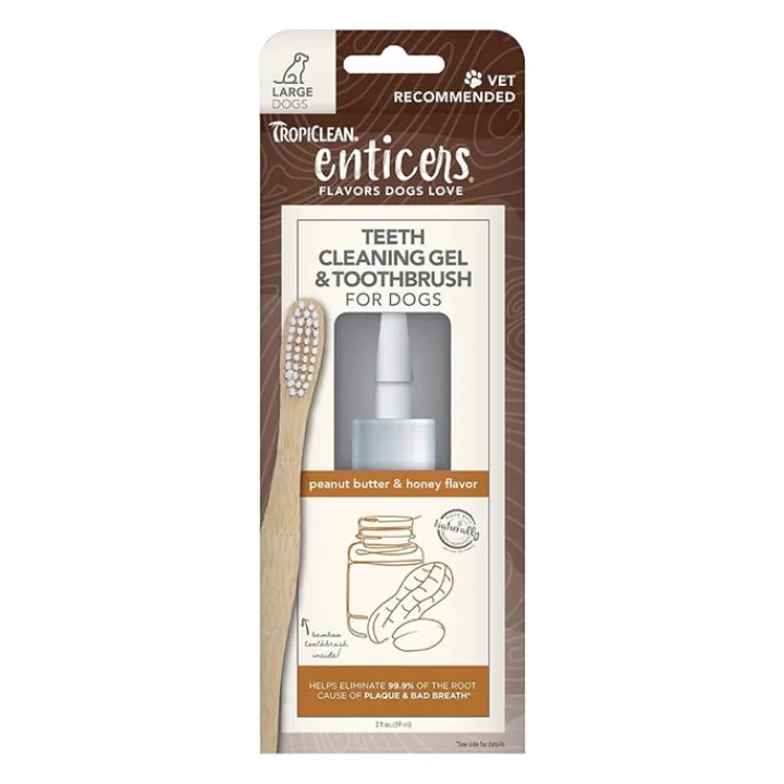 Tropiclean Enticers Dog Dental Gel & Brush Online