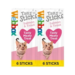 Webbox Delight Sticks Salmon & Trout Cat Treats 32g Hot