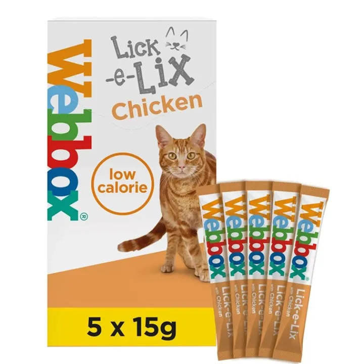 Webbox Lick-e-lix Chicken Cat Treats 75g Outlet
